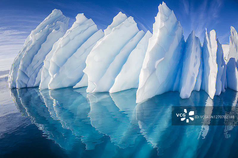 冰山，天堂港，南极半岛，南极洲。图片素材