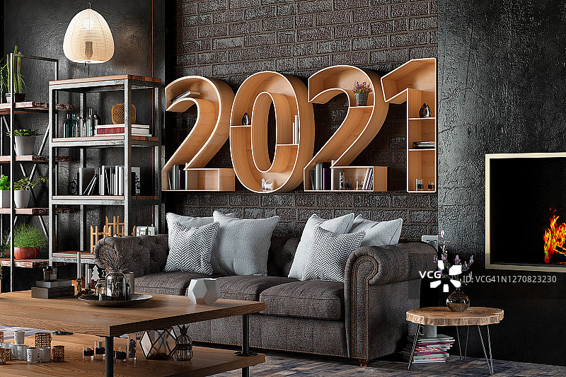 2021书架与舒适的室内图片素材