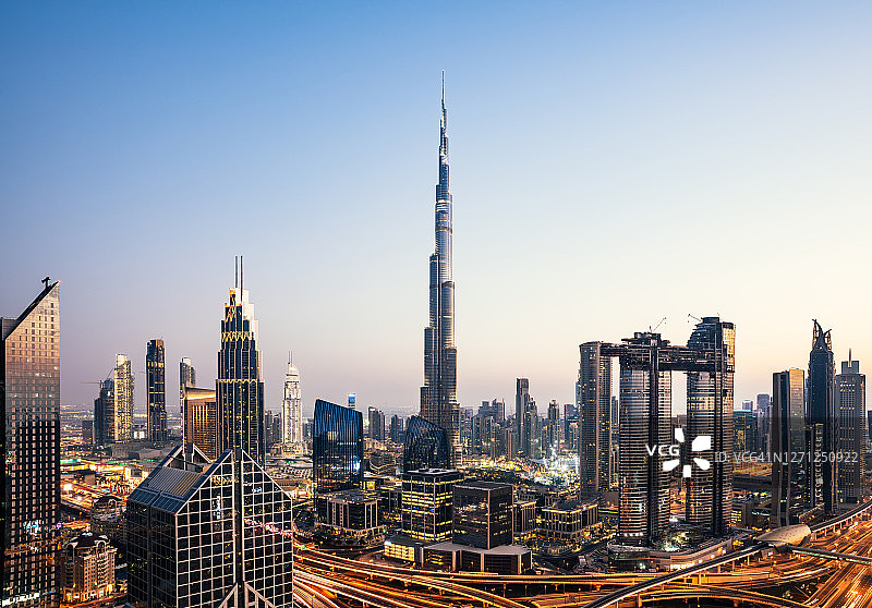 迪拜城市天际线图片素材
