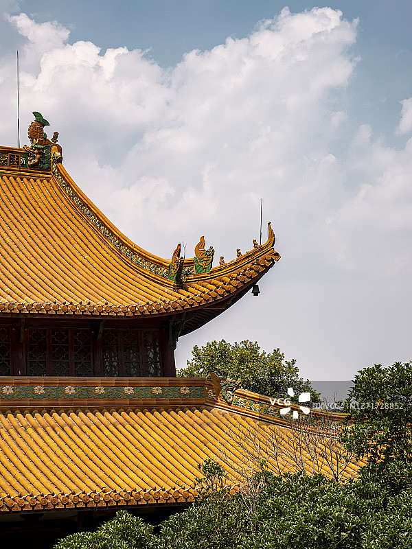 中国的佛教寺庙建筑图片素材