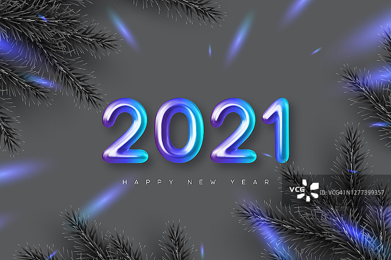 2021年新年标志。图片素材