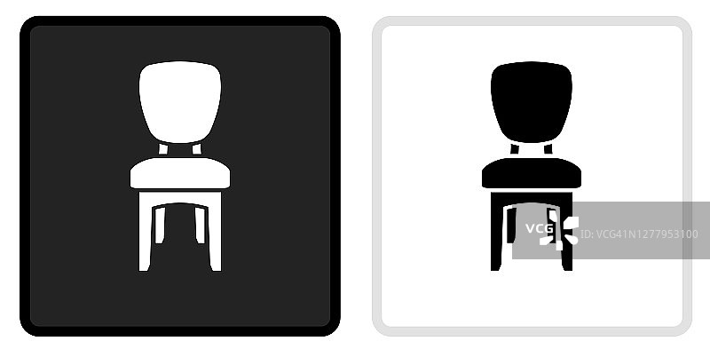 坐垫餐椅图标上的黑色按钮与白色翻转图片素材