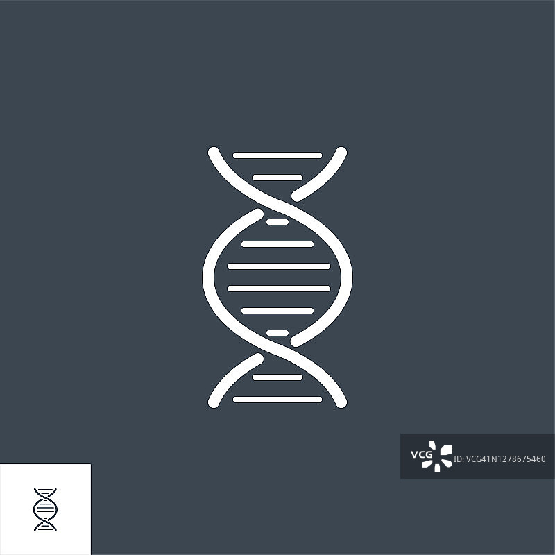 DNA相关的矢量字形图标。图片素材