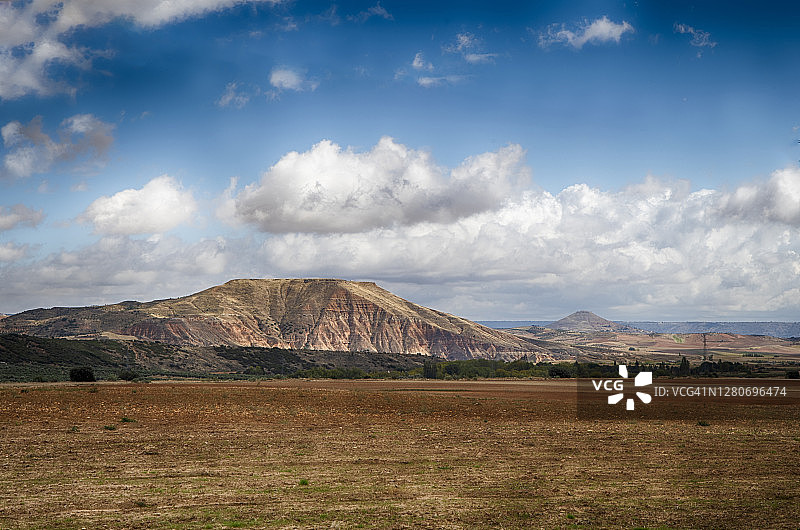 La Alcarria的风景。伊比利亚半岛内部的荒野和乡村图片素材