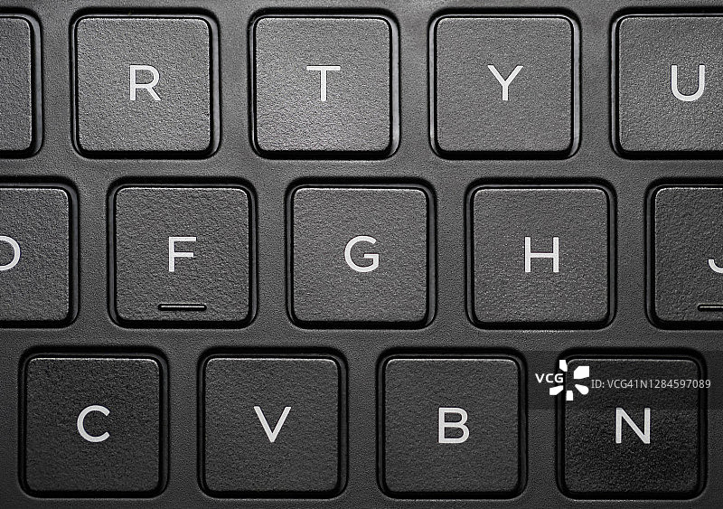 电脑键盘的特写。图片素材
