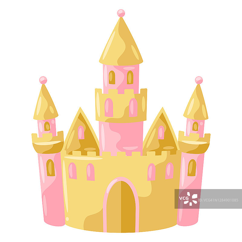 公主城堡的插图。图片素材