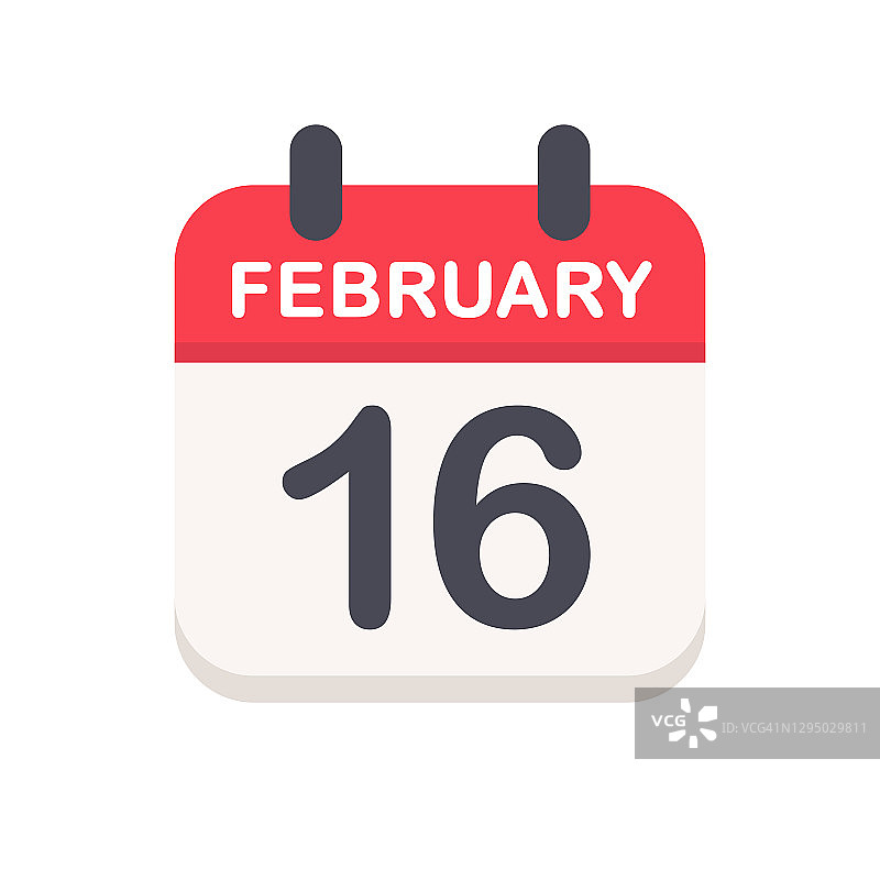 2月16日-日历图标图片素材