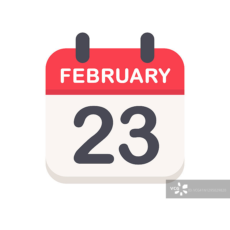 2月23日-日历图标图片素材