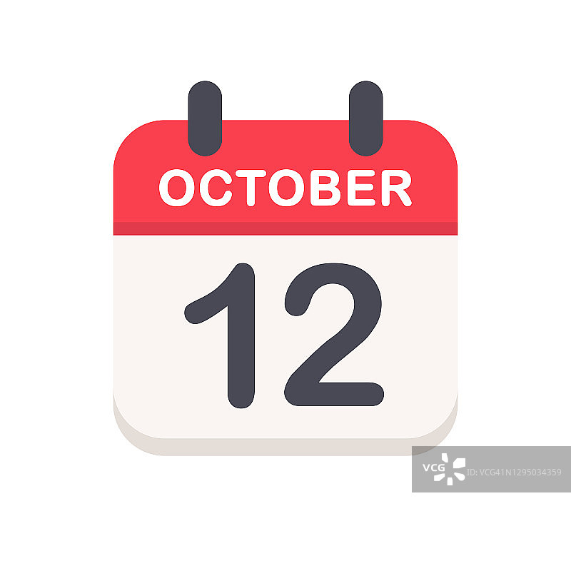 10月12日-日历图标图片素材