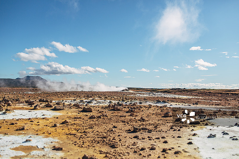 Hverir地热位置，冰岛北部图片素材