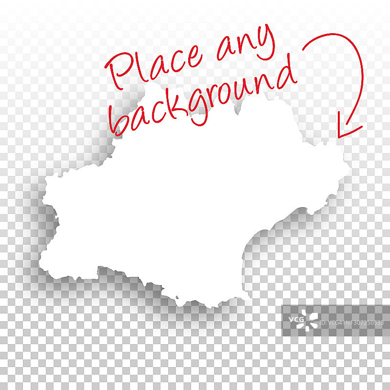 Occitanie地图设计-空白背景图片素材