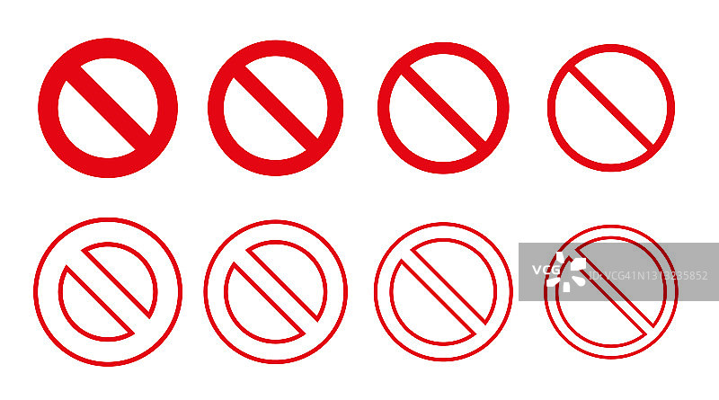 红色的禁止标志图片素材