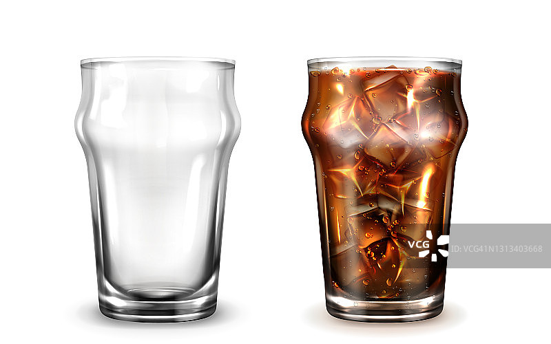 空杯和满杯均可加入可乐或冰咖啡图片素材