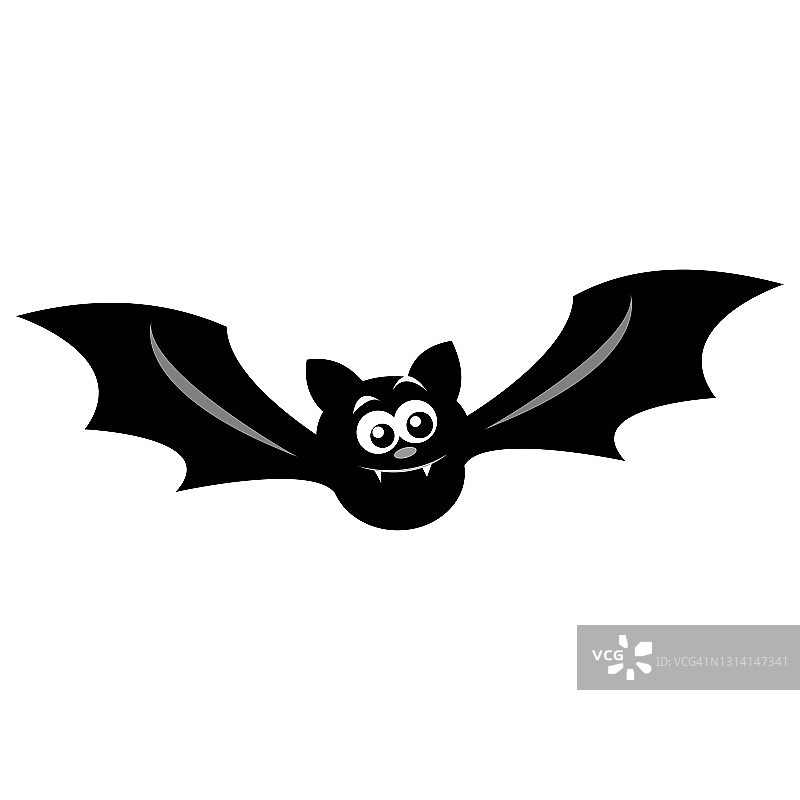 可爱的卡通蝙蝠。黑色的蝙蝠图片素材