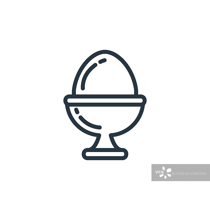 蛋图标矢量从复活节的概念。细线插图鸡蛋可编辑的笔触。鸡蛋线性标志，用于web和移动应用程序，标志，印刷媒体。图片素材