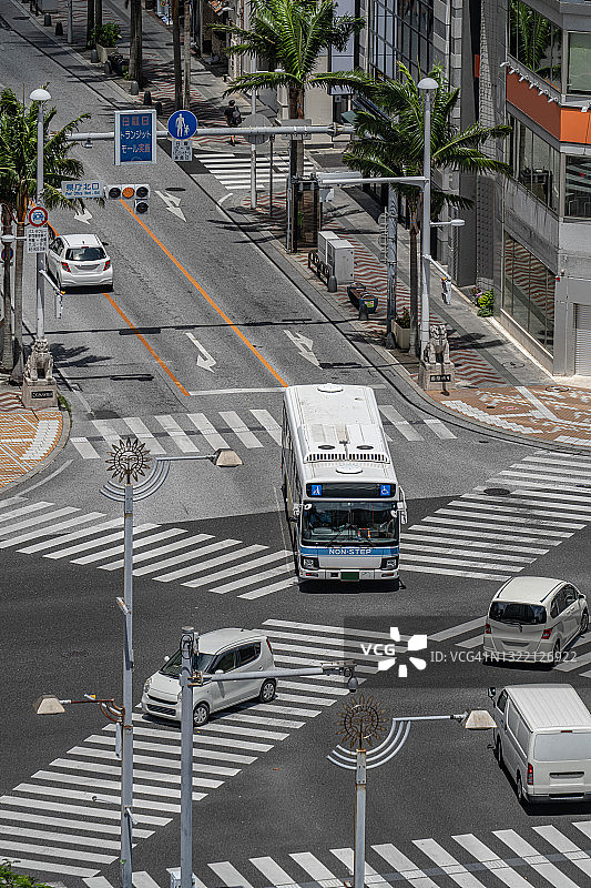 日本那霸市的城市街道图片素材