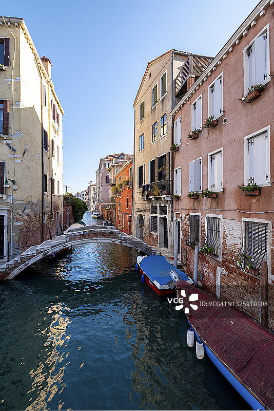 威尼斯，威尼托，意大利，欧洲的运河图片素材