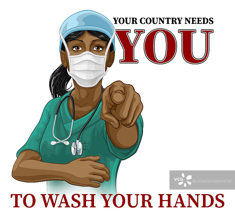 女护士医生需要你洗手图片素材