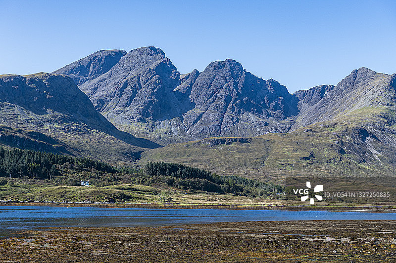 英国，苏格兰，风景秀丽的黑库林山周围湖斯拉宾图片素材
