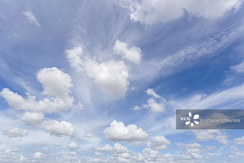 蓝天和云彩的背景。图片素材