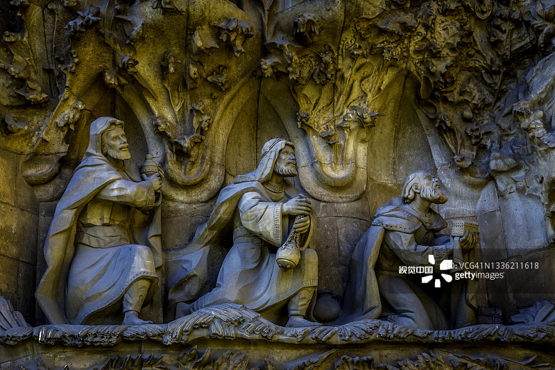 西班牙巴塞罗那的圣家堂图片素材