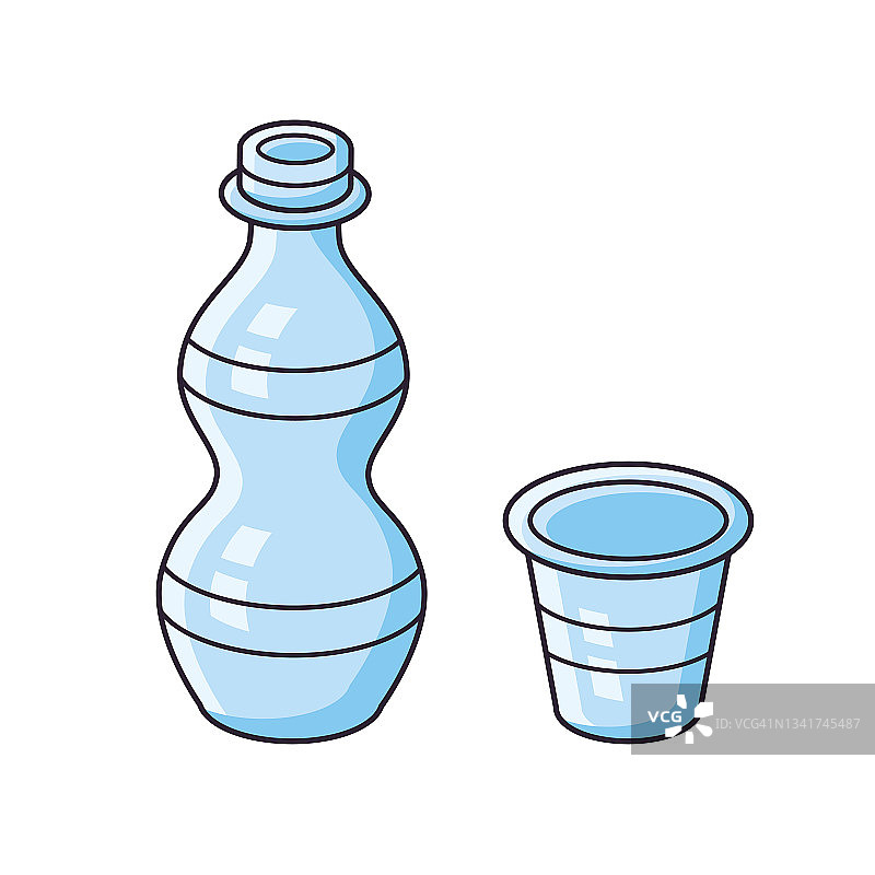 塑料瓶和塑料杯图片素材