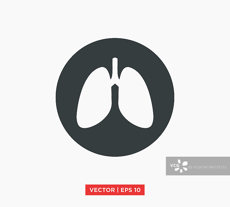 肺图标矢量插图设计编辑可调整大小EPS 10图片素材