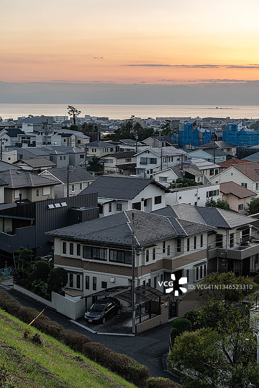 日本神奈川海滨住宅区图片素材