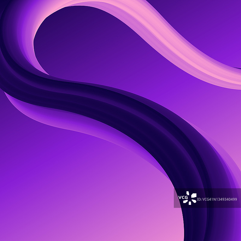 紫色渐变背景上的流体抽象设计图片素材