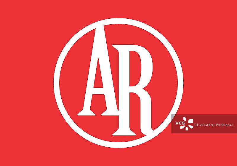 独特形状的AR首字母设计图片素材