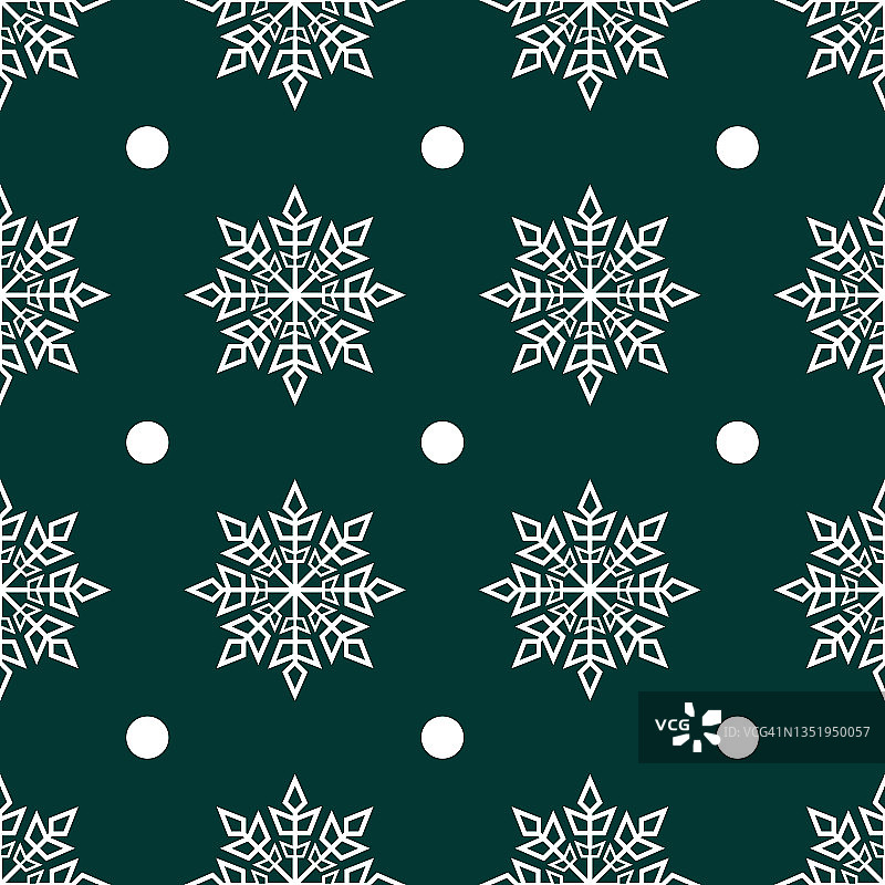 无缝的雪花图案。圣诞和新年装饰元素。图片素材