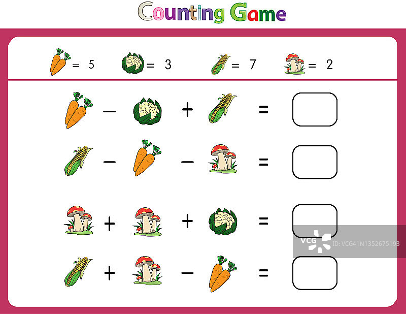 教育插图匹配的词为年幼的孩子。学习单词搭配图片。如蔬菜类所示图片素材