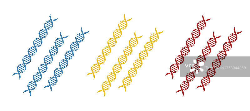 DNA图标上的白色背景，矢量插图图片素材