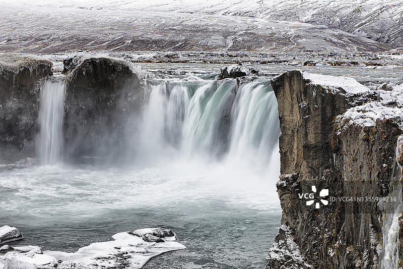 Godafoss瀑布、冰岛图片素材