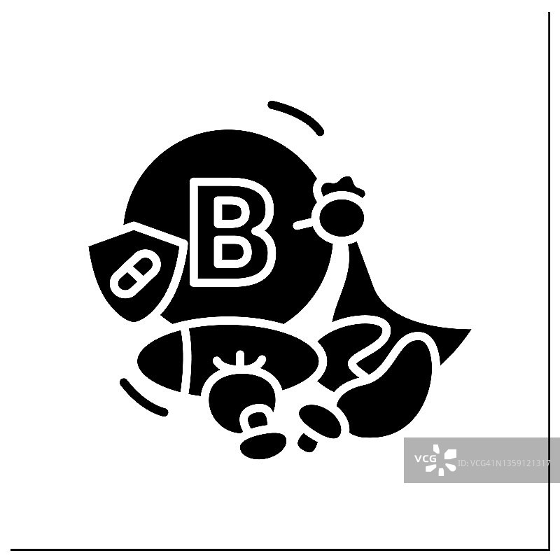 维生素B源字形图标图片素材