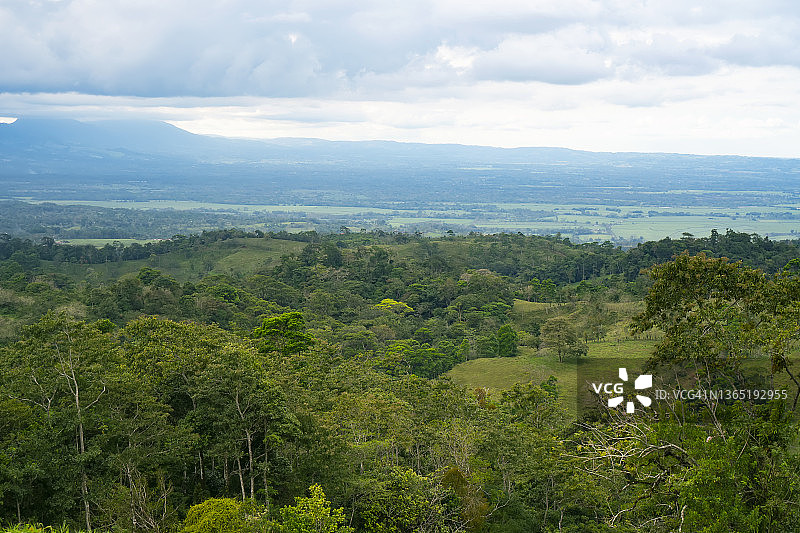 从绿色景观到地平线，哥斯达黎加图片素材