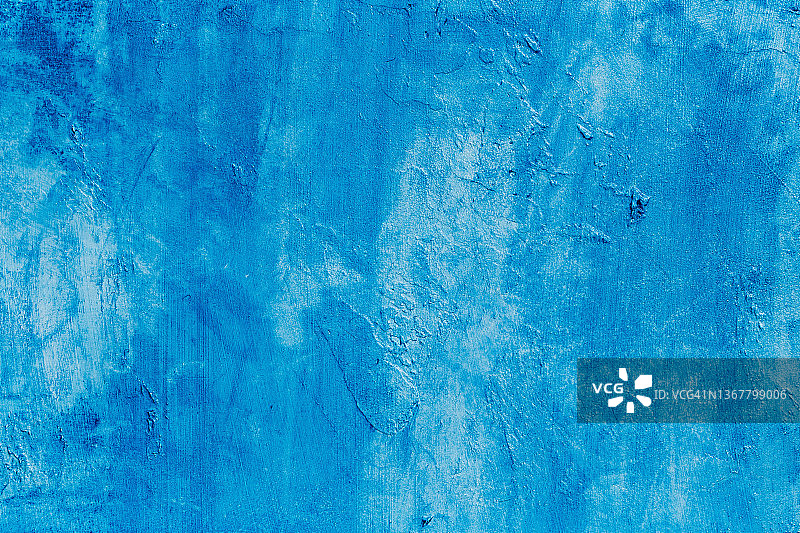抽象的蓝色背景纹理混凝土或石膏手工墙面图片素材