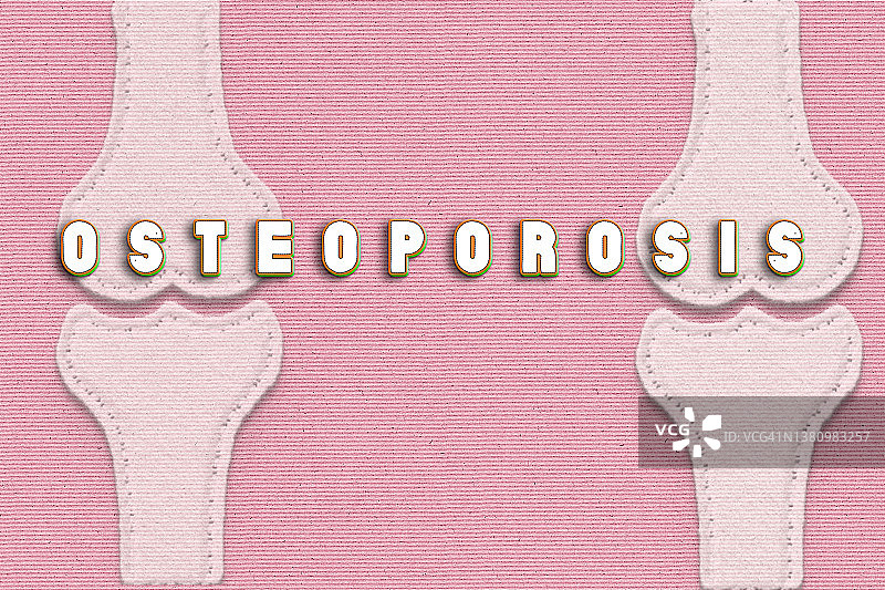 骨质疏松症概念图像粉红色背景图片素材