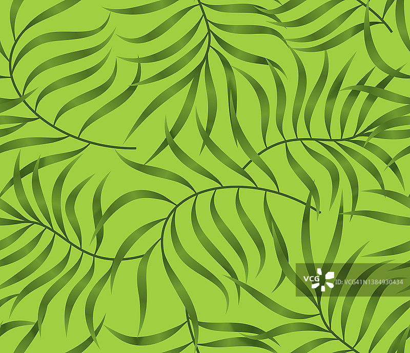 无缝绿色蕨叶春天夏天背景图案图片素材