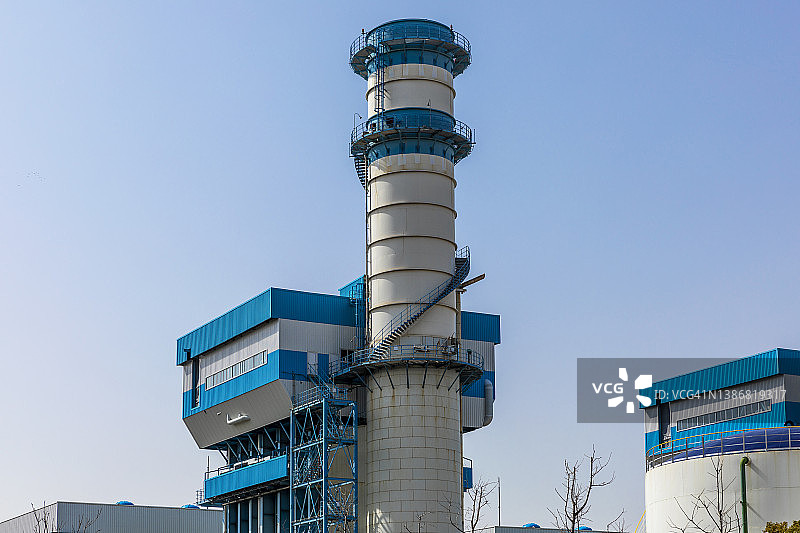 天然气火力发电厂的视图图片素材