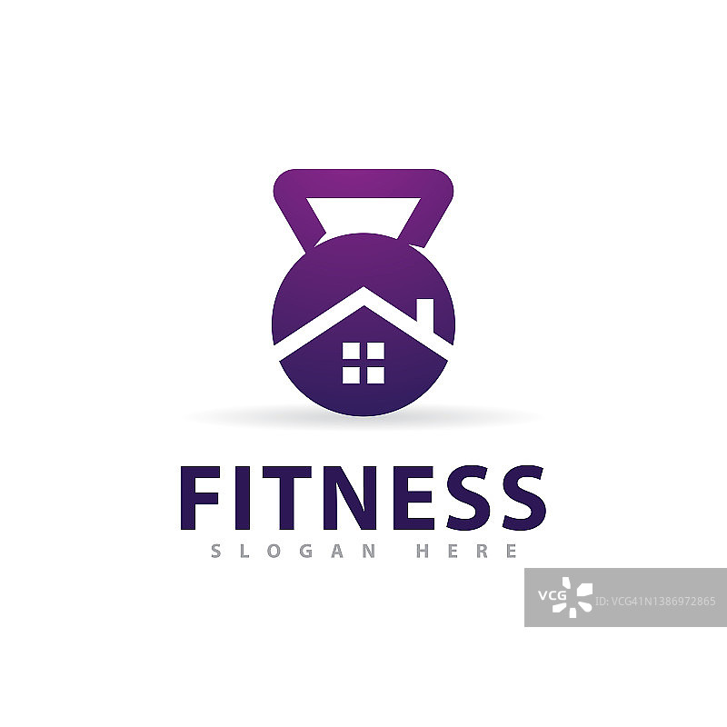 健身房标志设计模板，健身俱乐部创意符号图片素材