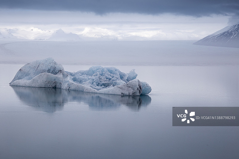 冬季，Jokulsarlon冰川泻湖湖。冰岛图片素材
