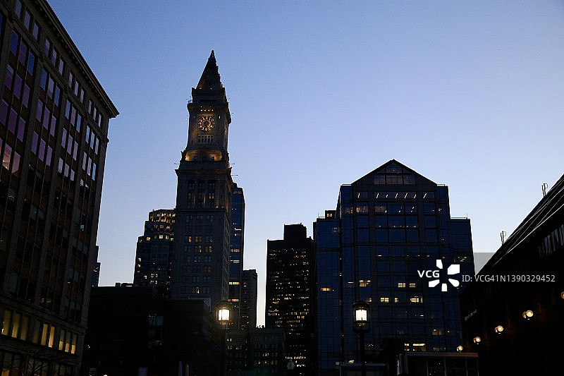 黄昏的波士顿图片素材