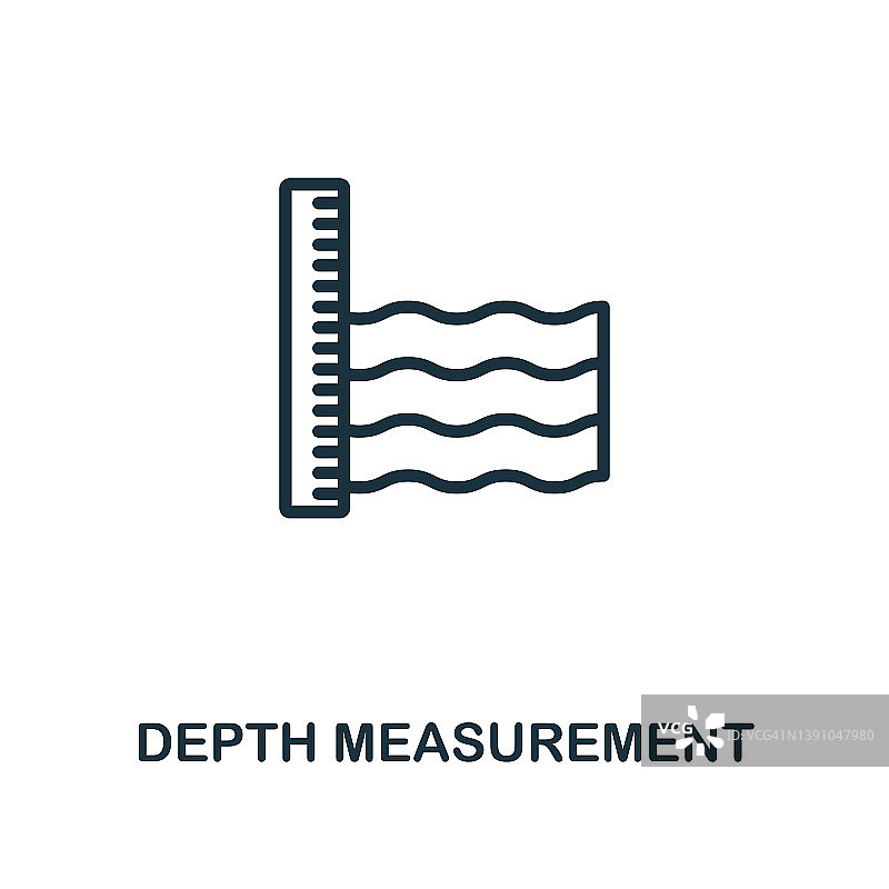 深度测量轮廓图标。可以用于logo、平面设计等吗图片素材