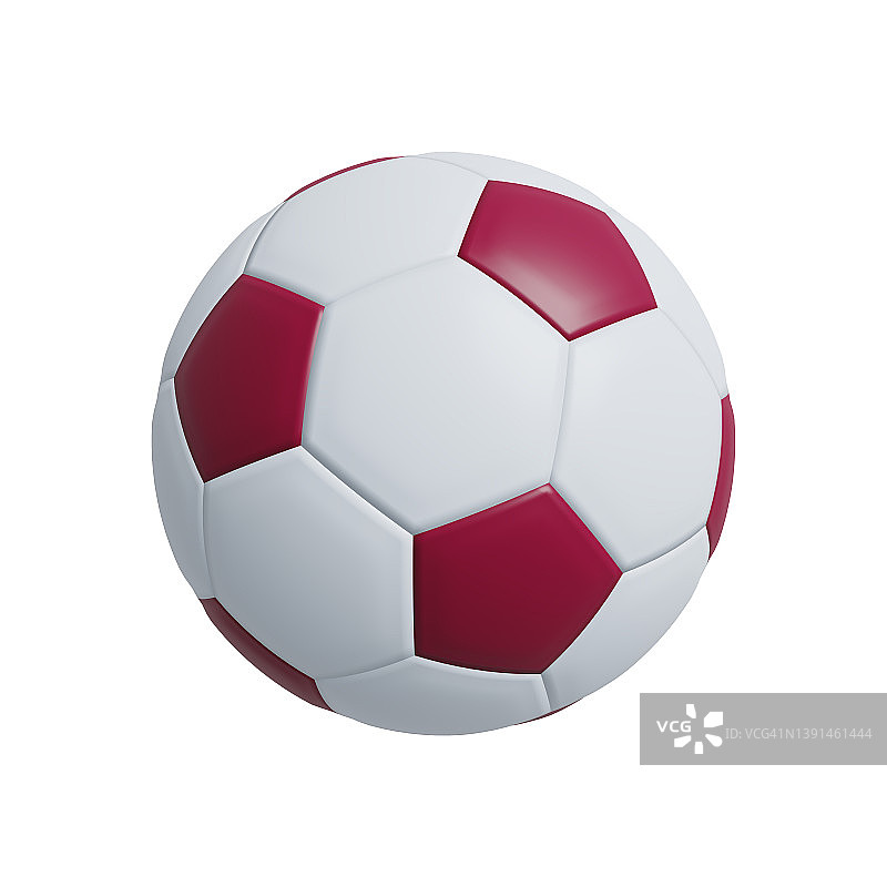 足球与卡塔尔国旗的颜色图片素材
