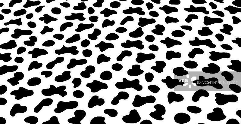 黑白图案纹理牛皮斑点-向量图片素材