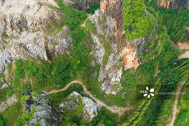青山绿林。泰国自然景观背景图片素材