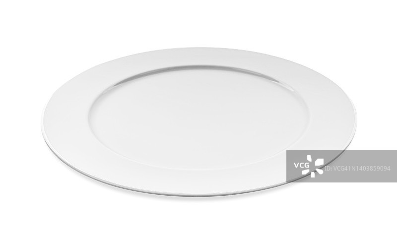 空的白色盘子孤立在白色图片素材