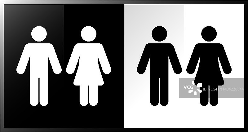 男人和女人的图标，浴室的图标图片素材