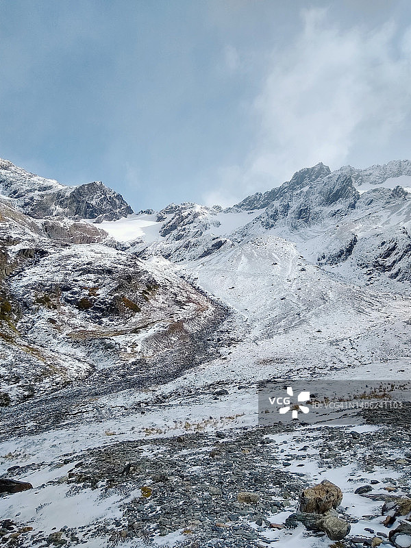 巴塔哥尼亚的冰川和白山图片素材